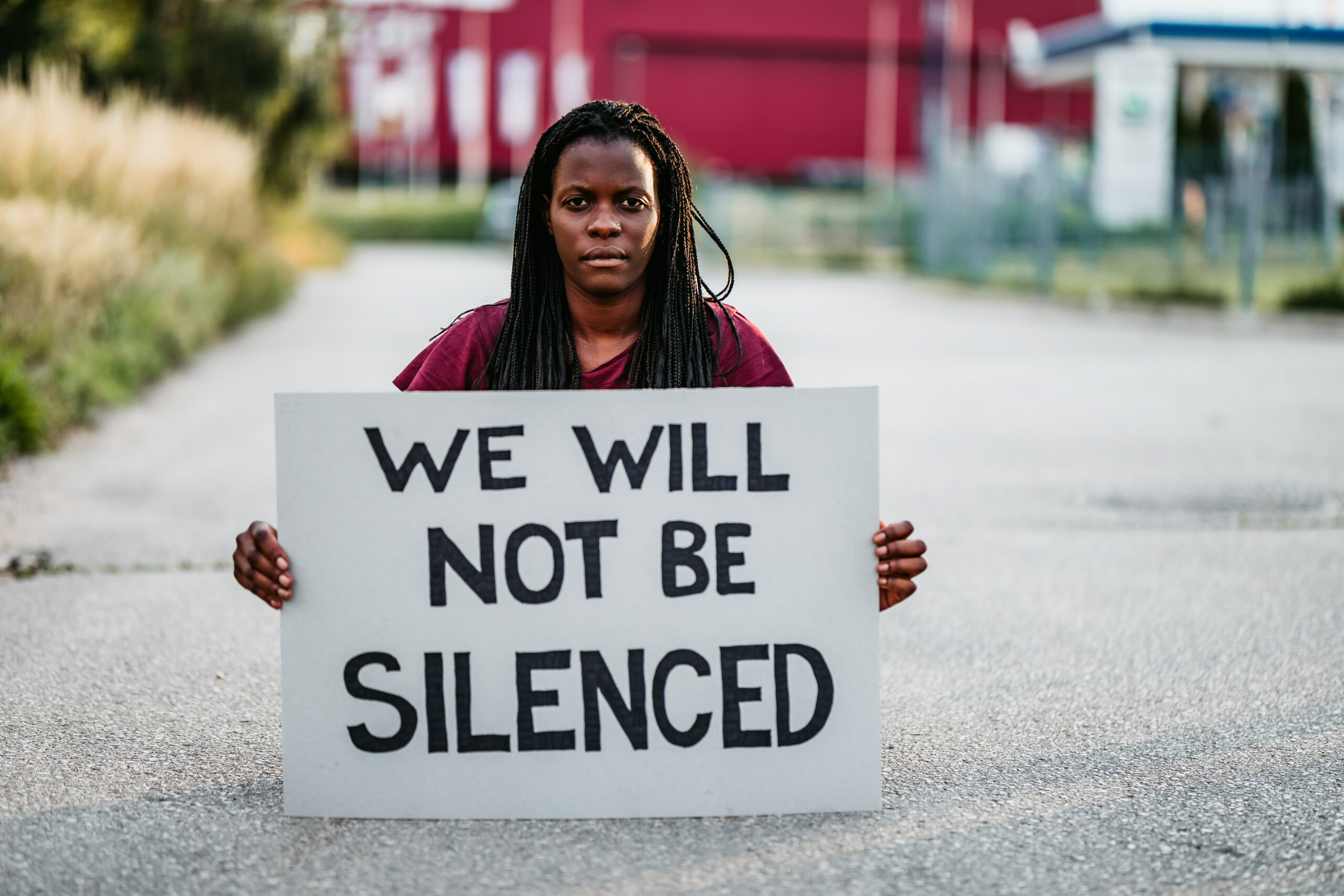 Protest Sign - We Will Not Be Silenced